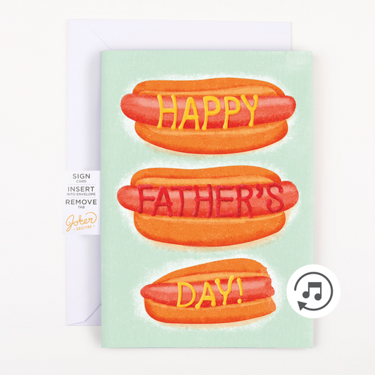 Endless Musical Greeting Card Dad, Dad, Dad, Father's Day Card with Glitter Bomb